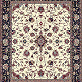Elegant Beige Oriental Runner Featuring Classic Floral Medallion Motifs(Ivory)