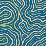 Abstract Wave Inspired with Fluid Shapes and Accent Details (Blue) - ODIKA