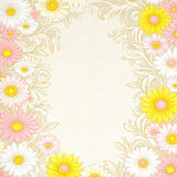 Daisy Burst Featuring Playful Flower Motifs and Artistic Flourishes(Beige)
