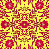 Heat Boho Flower Power Distressed Vintage Floor(Yellow)
