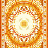Elegant Boho Sunburst Bathroom Runner Rug Washable Kitchen Area Carpet(Yellow)