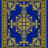 Damask Garden With Ornate Palace Filigree (Blue)