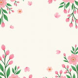 Enchanted Spring Garden Elegant Botanical Artwork(Pink)