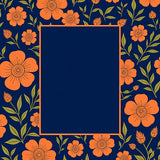 Enchanting Floral Botanical Garden Blooming Dreamy(Orange)