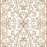 Luxurious Scrollwork Abstract Paisley Grandeur Pathway(Brown)