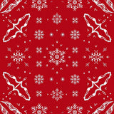 Festive Snowflake Winter Wonderland Accent Doormat Holiday Celebration(Red)