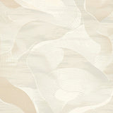 Wavy Abstract Area with Creamy Beige Swirl Motif and Modern Flowing Lines(Beige)