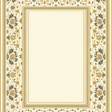 Geometric Borders and Subtle Floral Insets(Beige)