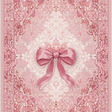 Coquette Ribbon Knot with Whimsical Bow Motif and Curved Detailing(Pink)