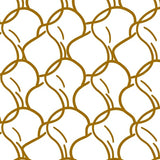 Minimalist Abstract Wavy Curved Lines Artistic Trellis (Gold)