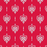 Vintage Yuletide Ornament Motif with Twinkling Details(Red)