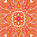 Retro Swirl Featuring Tangerine Burst Design (Orange) - ODIKA