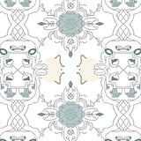 Botanical Arabesque Lattice Heritage Motif(Beige)