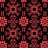 Nordic Winter Snowflake Interlocking Design with Holiday Flair(Black)