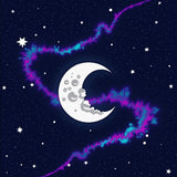 Celestial Constellation Bath with Moon and Twinkling Stars(Blue)