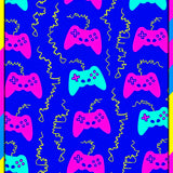 Retro Pixel Design Decorative (Blue)