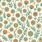 Boho Floral Botanical Artistic Embellished Decorative Statement (Beige) - ODIKA