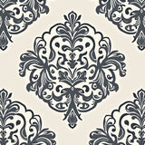 Damask Scrollwork Anti Slip Floor(Gray)