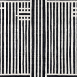 Contemporary Monochrome Striped With Geometric Sophistication(Black)