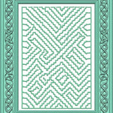 Celtic Knot Traditional with Interlaced Borders(Teal)