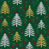 Festive Pine Forest Snowflake Mosaic Half Moon(Green)