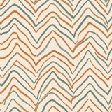 Elegant Interlocking Waves with Subtle Chevron Accents and Neutral Tones(Ivory)