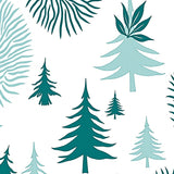 Nordic Pine Tree Tapestry with Reindeer Motifs(Blue)