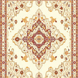 Contemporary Boho Medallion with Intricate Caramel and Cream(Ivory)