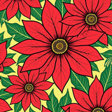 Seasonal Poinsettia Bloom Floor Covering with Festive Petal Design(Red)