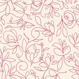 Abstract Flowing Trellis with Botanical Flourishes (Ivory)