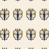 Art Inspired Fan with Gentle Metallic Highlights (Ivory)