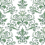 Damask Scrollwork with Elegant Baroque Flourishes (White)