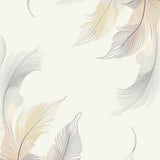 Whispering Wind Beige Area Abstract Feather Non Slip(Beige)