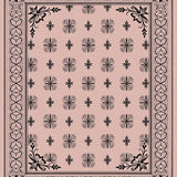 Quatrefoil Trellis with Vintage Damask Accents (Pink)