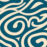 Abstract Ripple Effect Composed of Overlapping Fluid Contours(Blue)