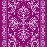Elegant Swirl Damask Vintage Inspired Ornamental Treasure (Purple)