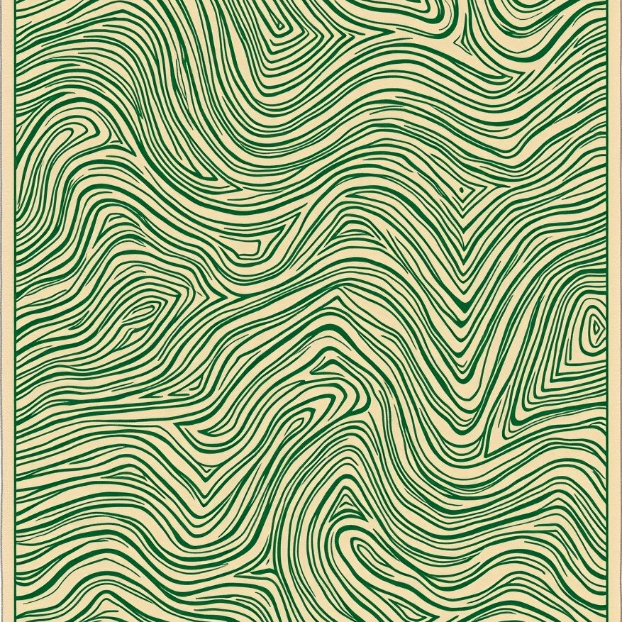 Artistic Wave With Repeating and Dot Details (Beige) - ODIKA