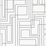 Artisan Maze Inspired Interlocking Pathway Abstract Motif (White)
