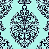 Seaside Damask Elegant Swirl (Blue) - ODIKA