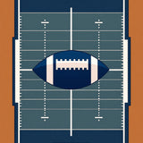 Football Field Yard Lines Central Pigskin Design(Blue)