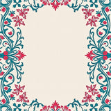 Romantic Garden Scrollwork with Lush Blooming Rose Vines and Elegant Filigree(Ivory)