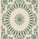 Textured Semi Circular Paisley Motifs with Intricate Swirling Accents (Ivory) - ODIKA