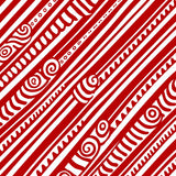 Cane Stripe Holiday Floor with Peppermint Swirl Accents(Red)