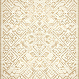 Beige Ivory Area with Elegant Diamond Trellis Design(Beige)