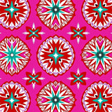 Festive Nordic Starburst Interlocking Medallion Holiday Accent(Pink)