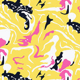 Elegant Swirling Marble Abstract Watercolor Splash Luxury(Yellow)