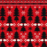Nordic Pines Interlocking Holiday Motif(Red)