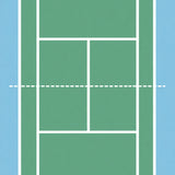 Tennis Court Doubles Line Grid(Green)