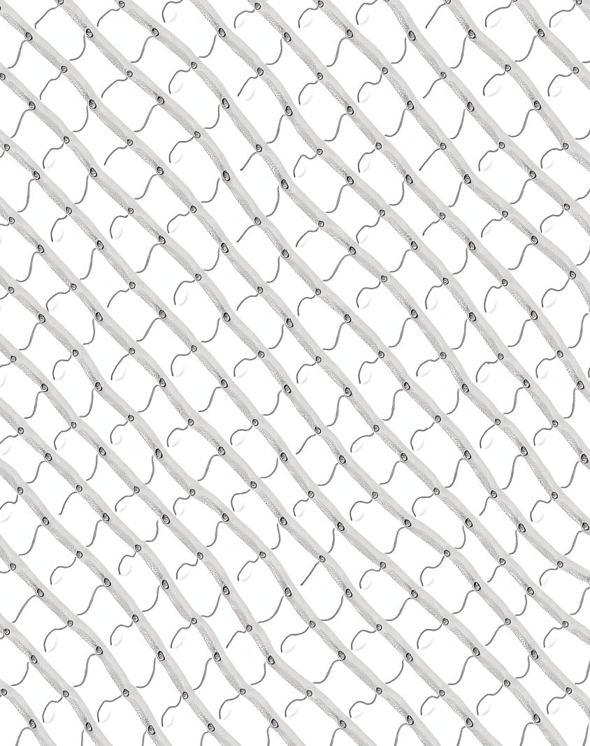 Art Luxe Interlocking and Fan Motif Design (White) - ODIKA