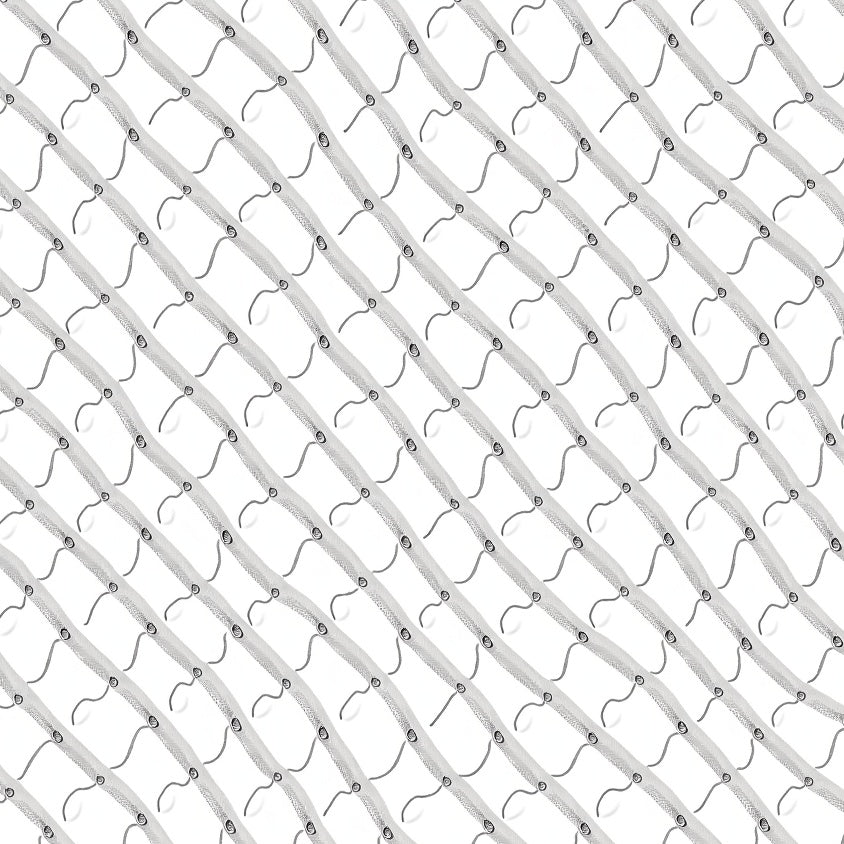 Art Luxe Interlocking and Fan Motif Design (White) - ODIKA